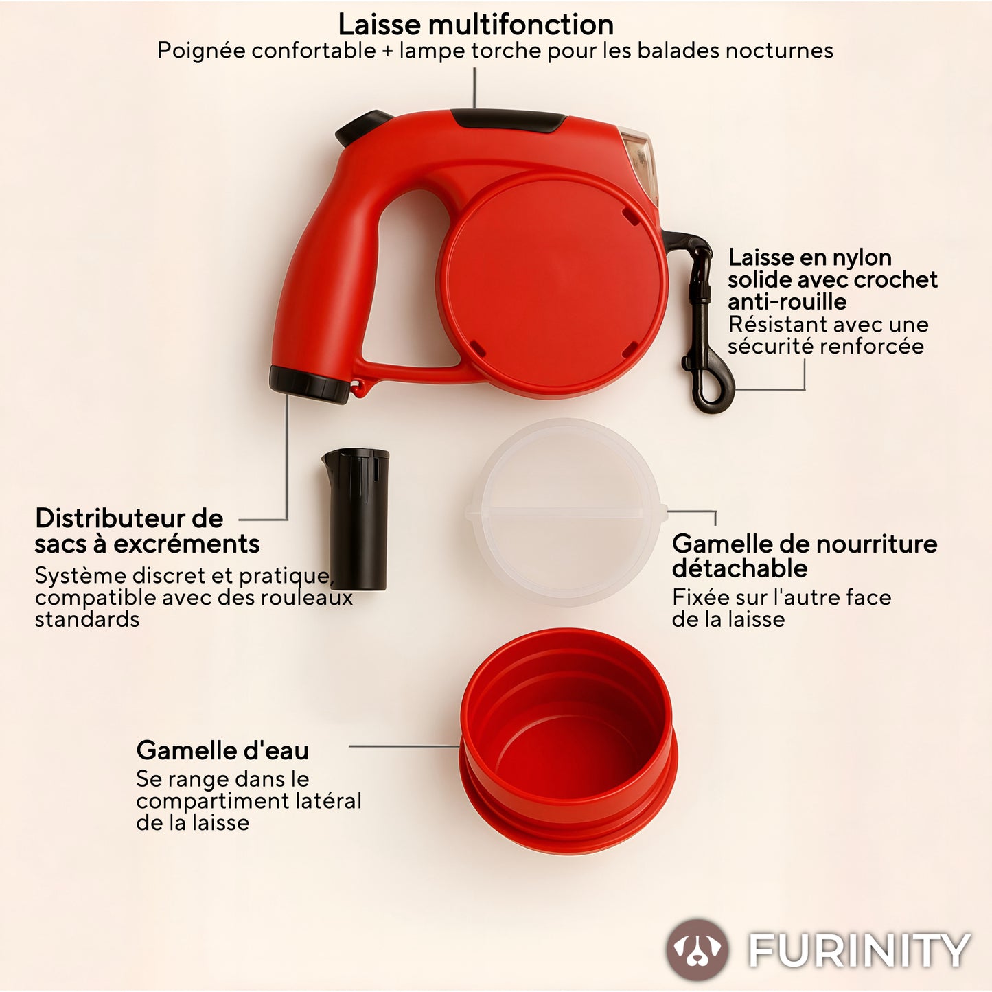 Laisse Multifonction